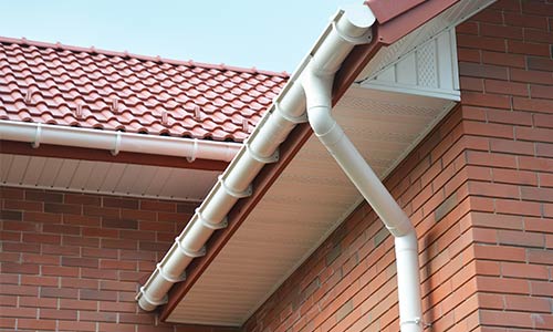 plastic gutter and pipes